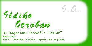 ildiko otroban business card